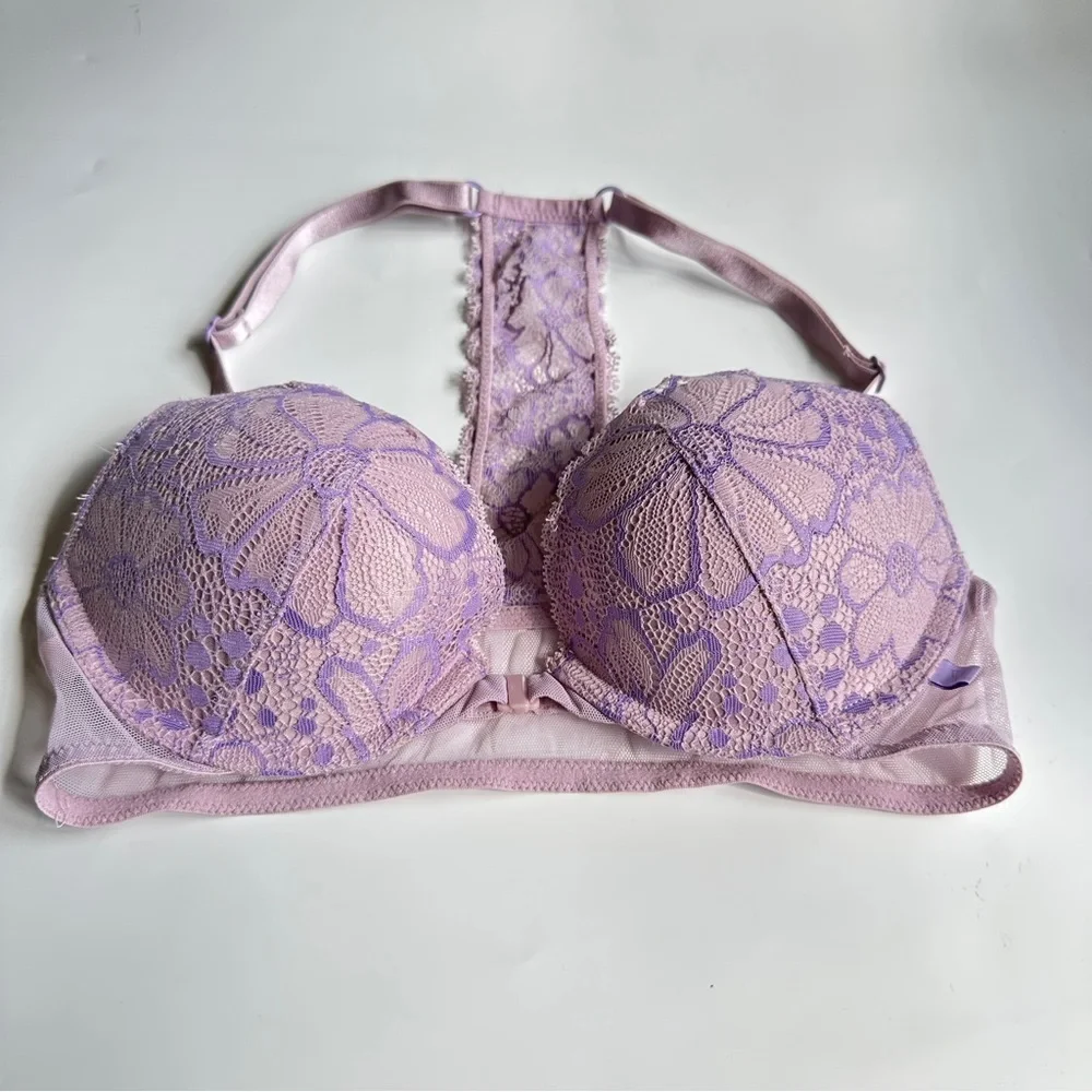Victoria's Secret Lavender Lace Push Up Bra 32B